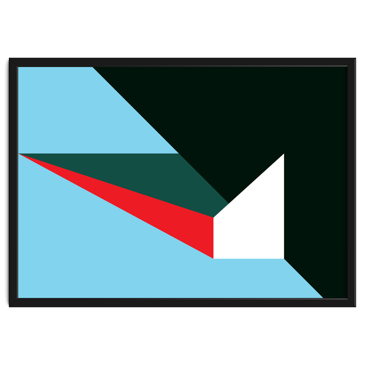 Geometric Shapes No. 45 - red, blue, green & black