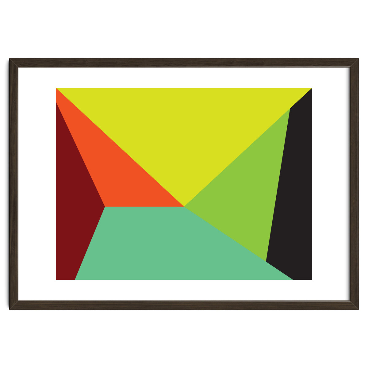 Geometric Shapes No. 31 -  yellow, orange & green