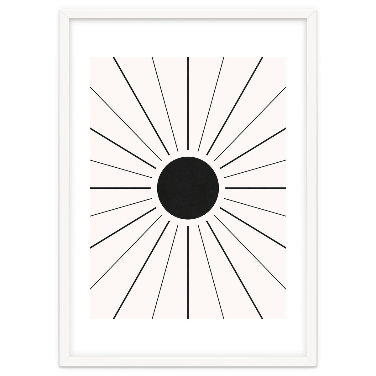 SUN IN LINES - BLACK