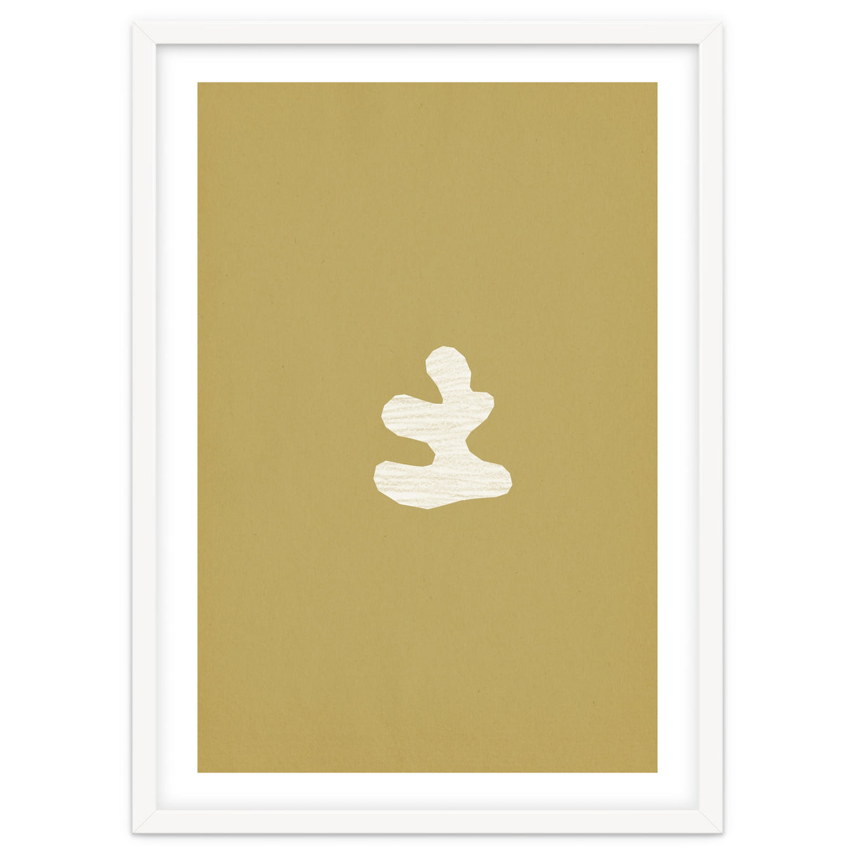 Olive green cut-out shapes