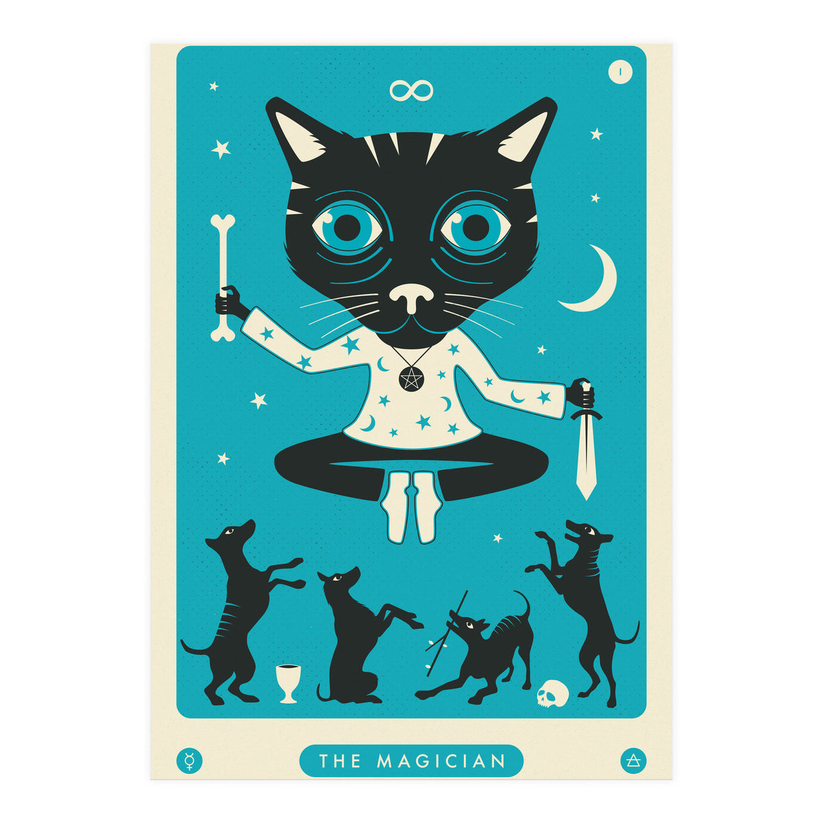 TAROT CARD CAT: THE MAGICIAN (Print Only)