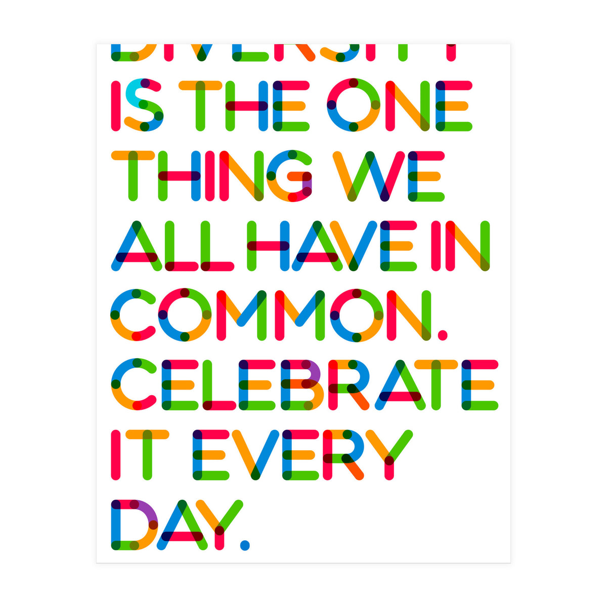 DIVERSITY (white Version) (Print Only)