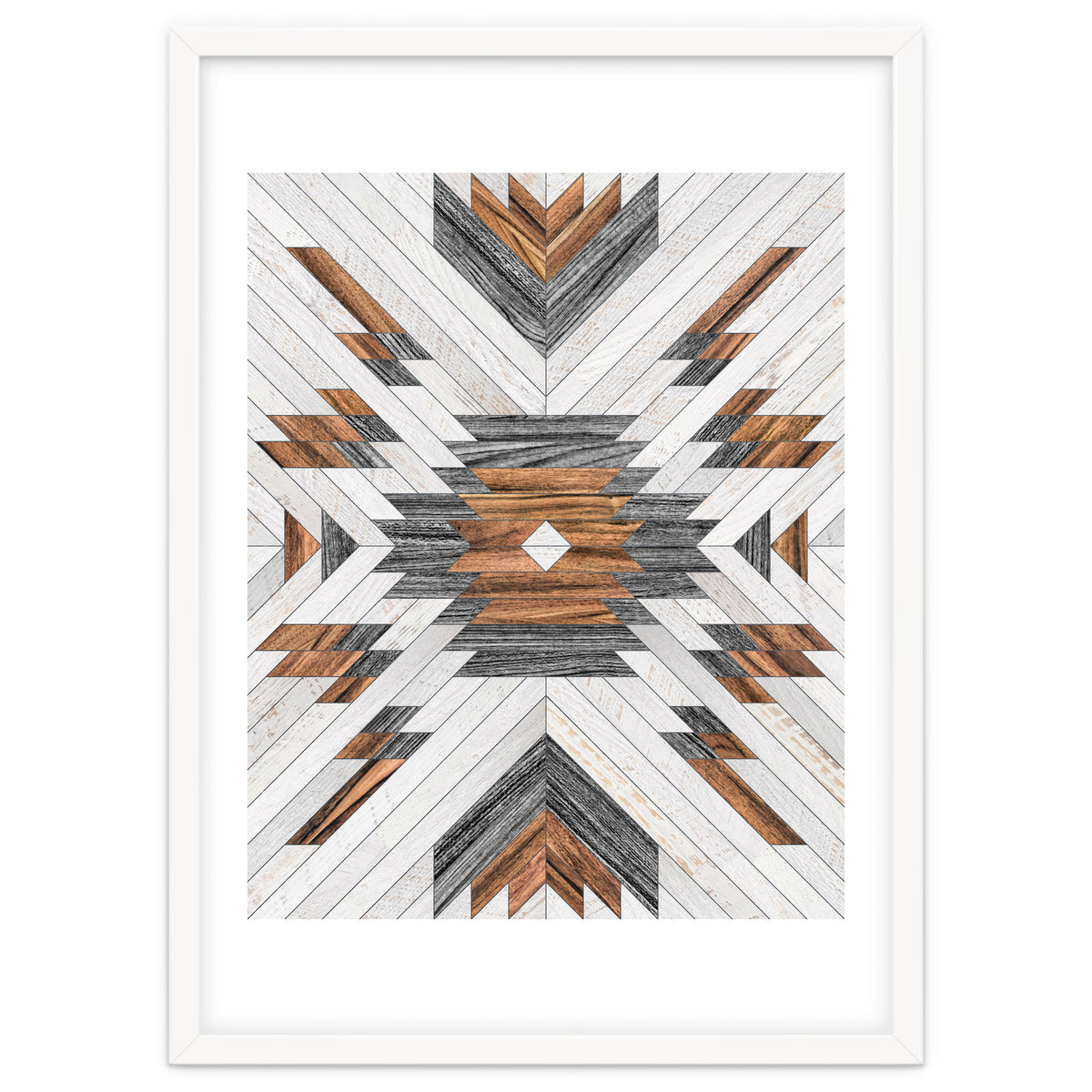 Urban Tribal Pattern No.8 - Aztec - Wood
