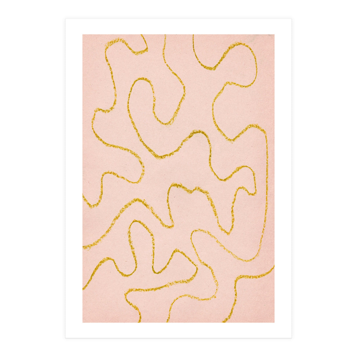 Pink and rust organic lines (Print Only)