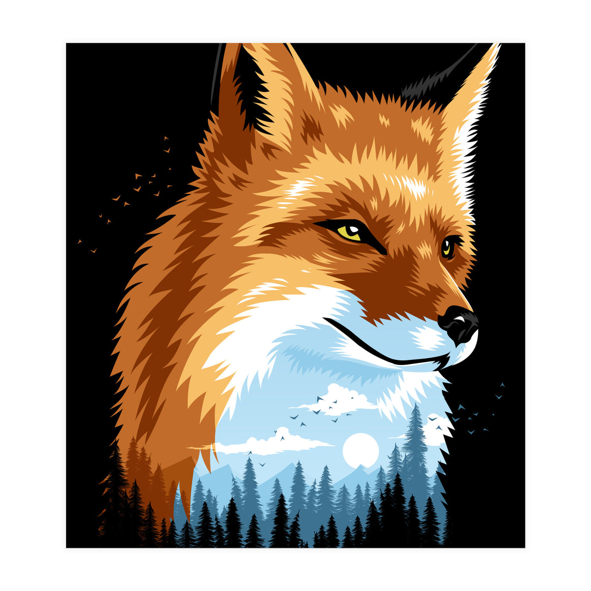 Fox Colors Forest (Print Only)