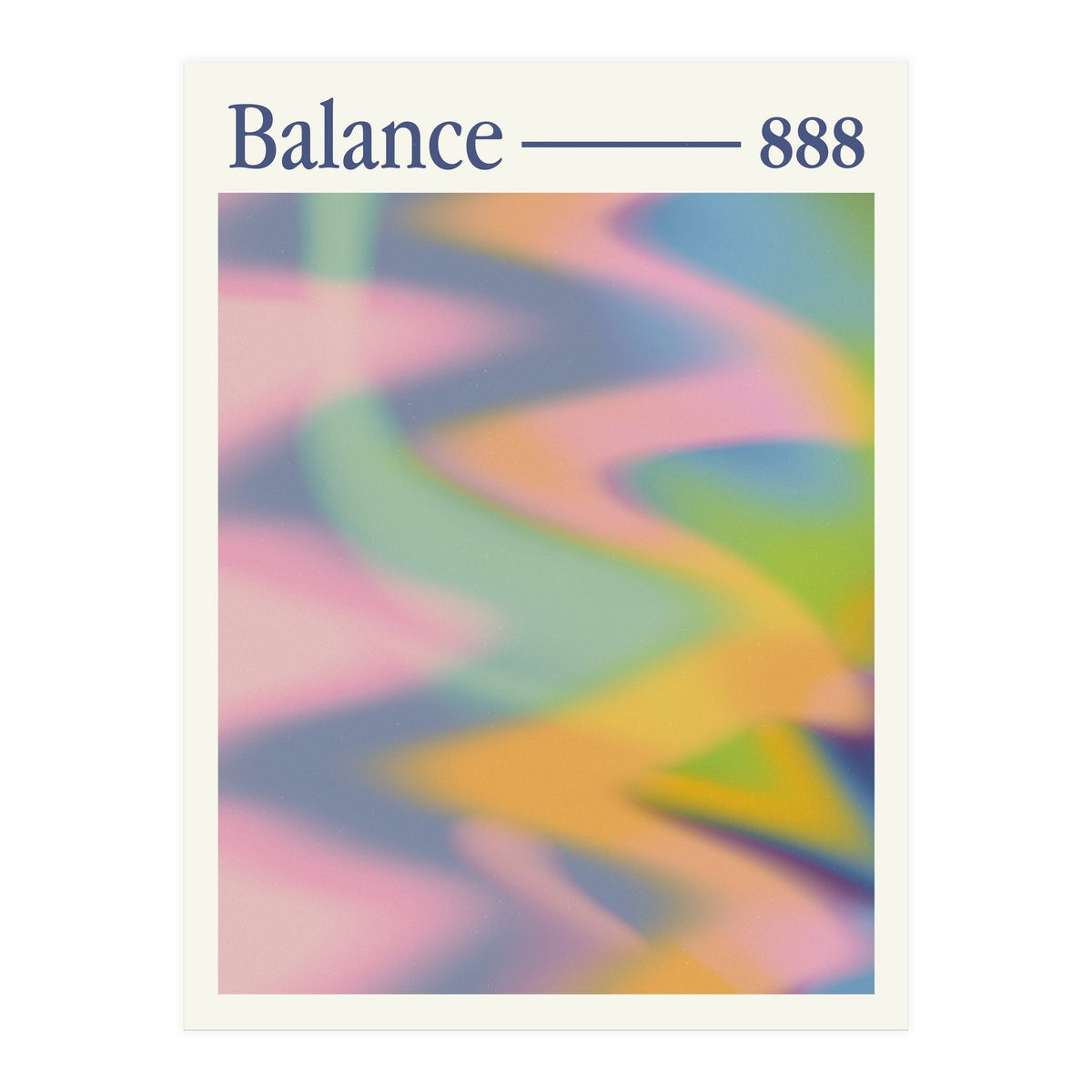 Angel Numbers \\ 888 Balance \\ Color Aura (Print Only)