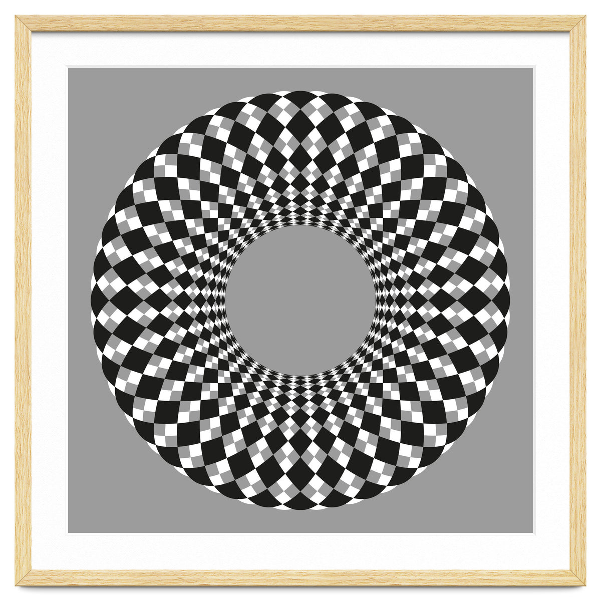 Black and white round