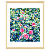Winter Rose | Botanical Floral Garden | Boho Vintage Plants Meadow Roses Painting thumbnail