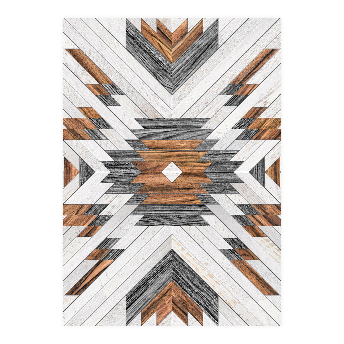 Urban Tribal Pattern No.8 - Aztec - Wood (Print Only)