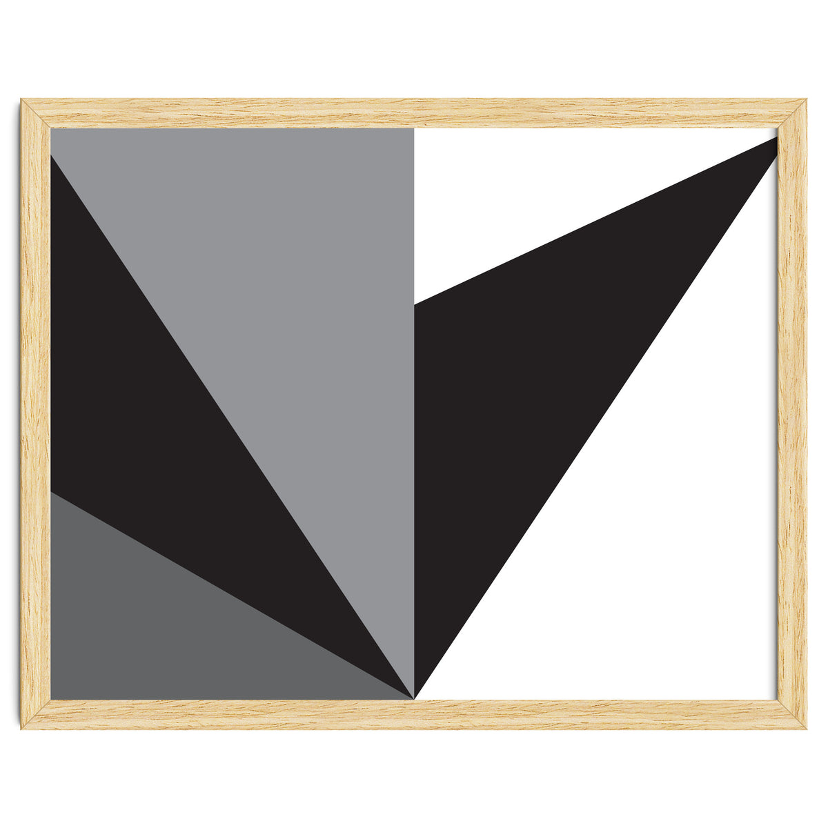 Geometric Shapes No. 76 - black, white & grey