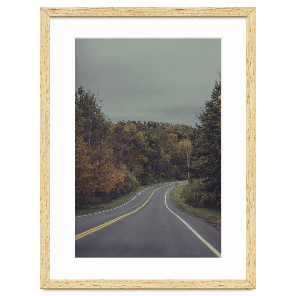 Fall Road in Upstate New York