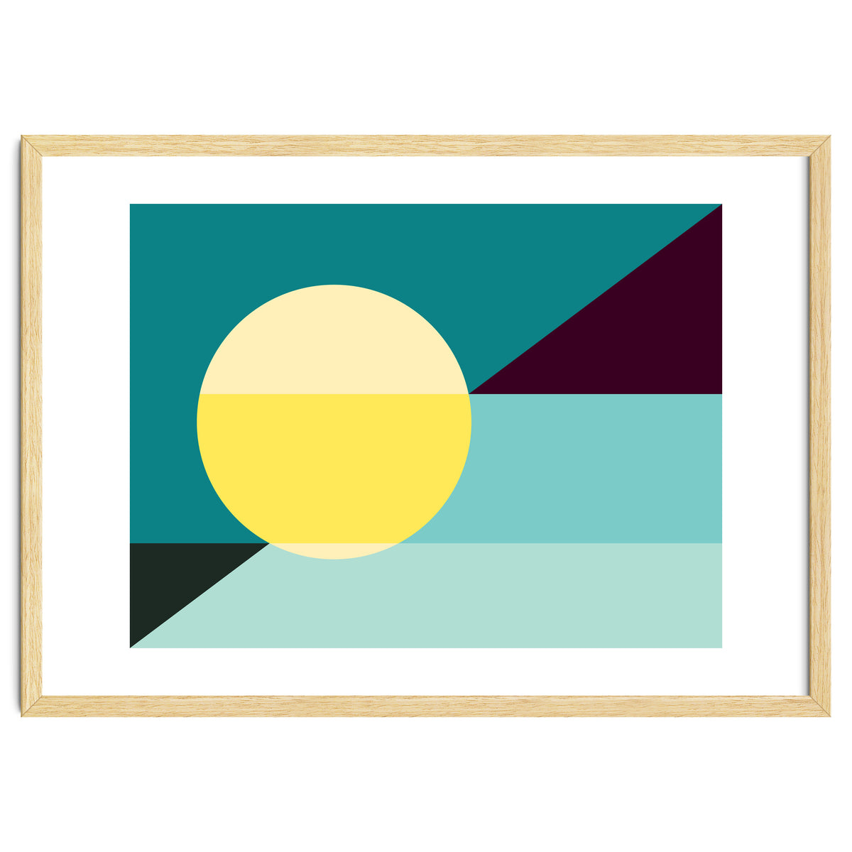 Geometric Shapes No. 3 - teal, purple & yellow