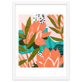 Forever in My Garden | Abstract Botanical Nature Plants Floral Painting | Quirky Modern Contemporary thumbnail