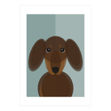 Mid Century Geometric Dachshund Dog (Print Only) thumbnail