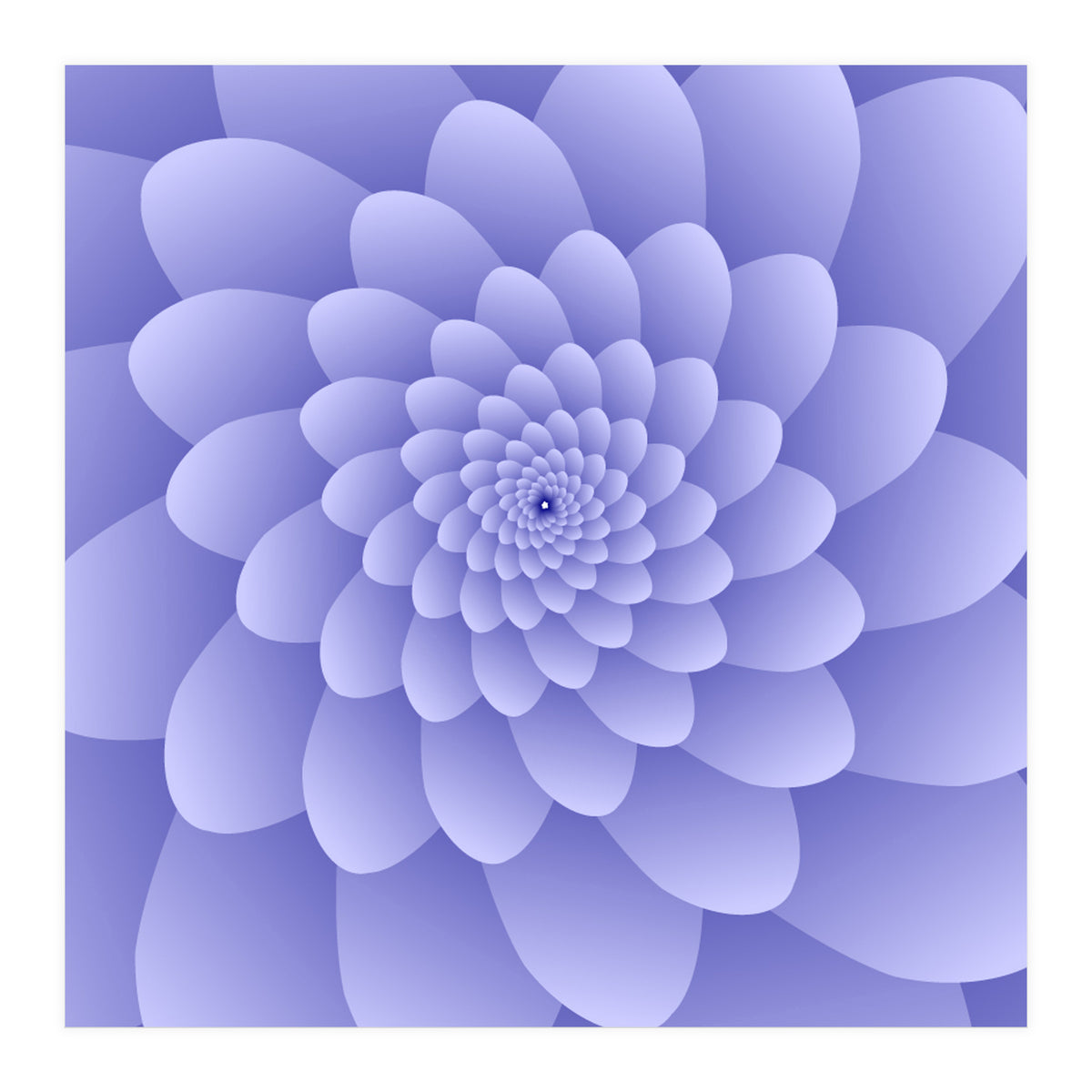 3 D Modern Purple Floral (Print Only)