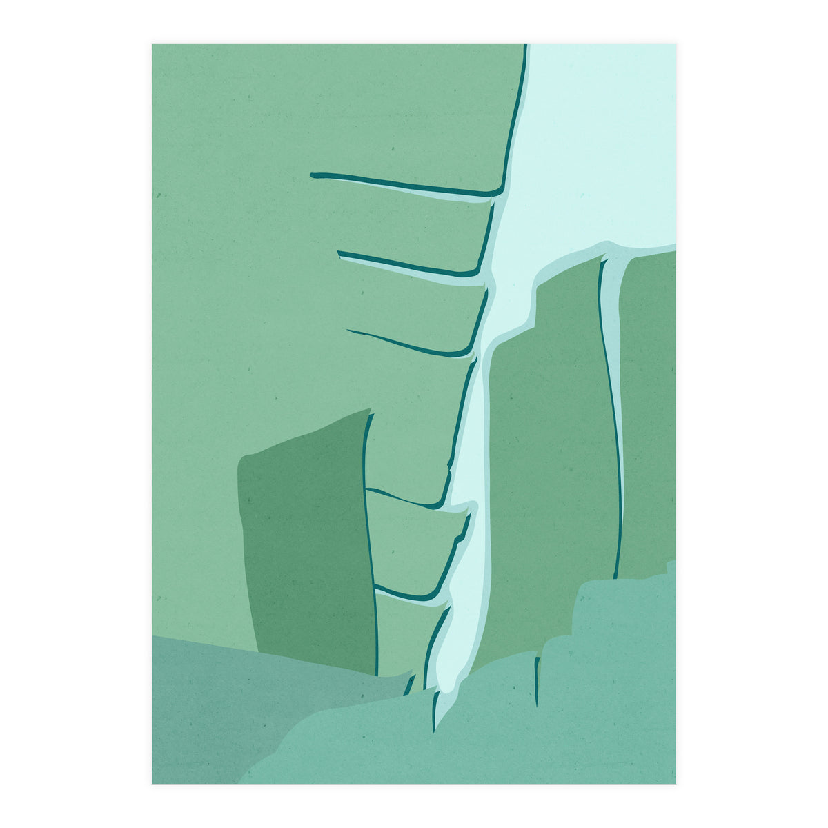 Abstract Banana Leaves One - Greener Eden (Print Only)