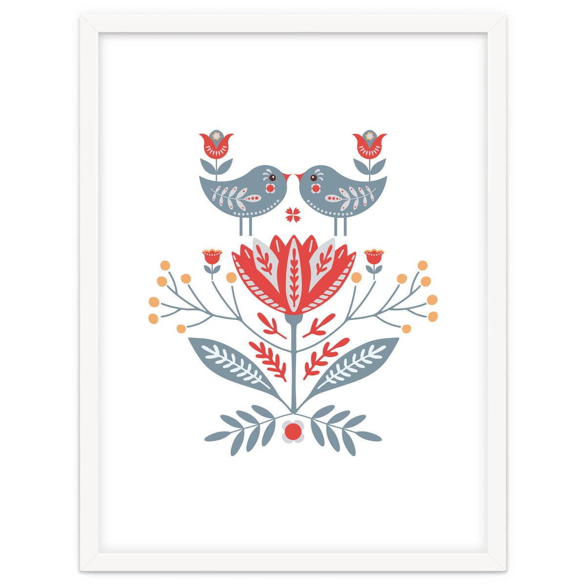 Scandinavian Folk Birds & Flowers