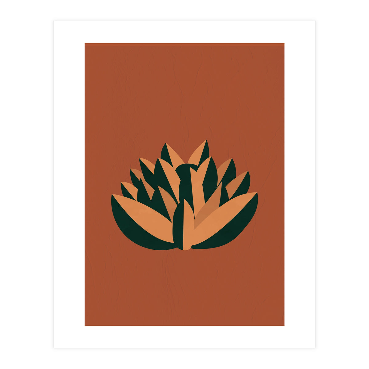 Bohemian Terracotta Flower (Print Only)