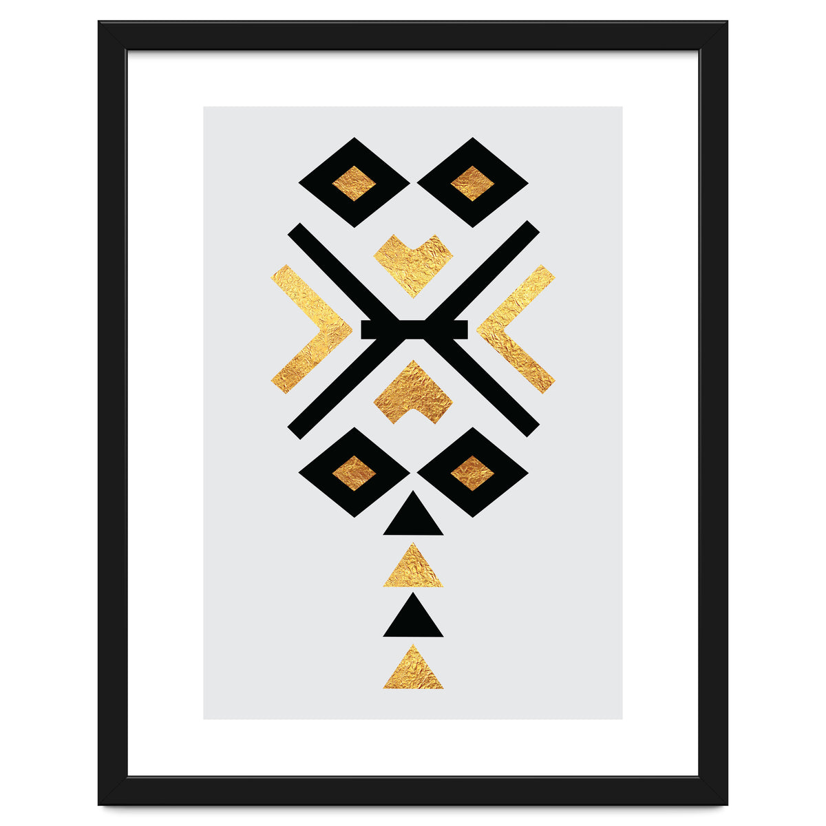 Gold And Black Abstract Tribal