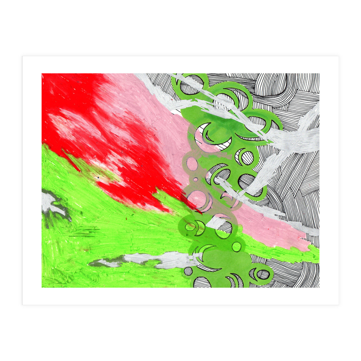 Green and Pink Spill (Print Only)