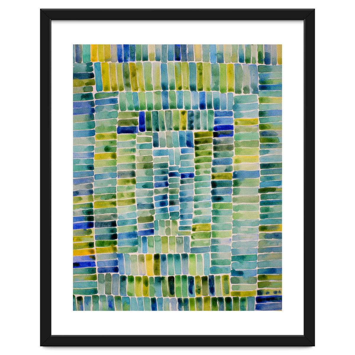 Abstract rectangle pattern in green