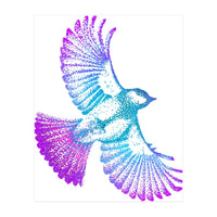 Flying Bird in Electric Blue (Print Only)