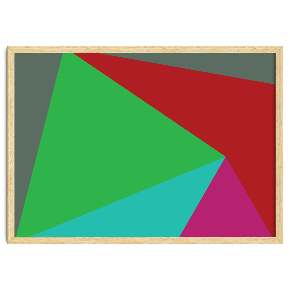 Geometric Shapes No. 19 -  green, magenta & blue