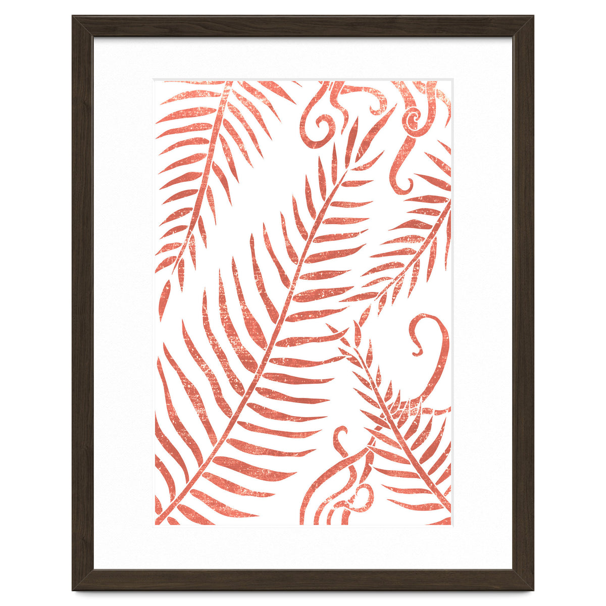 Abstract Terracotta Leaves 2 - Burnt Orange