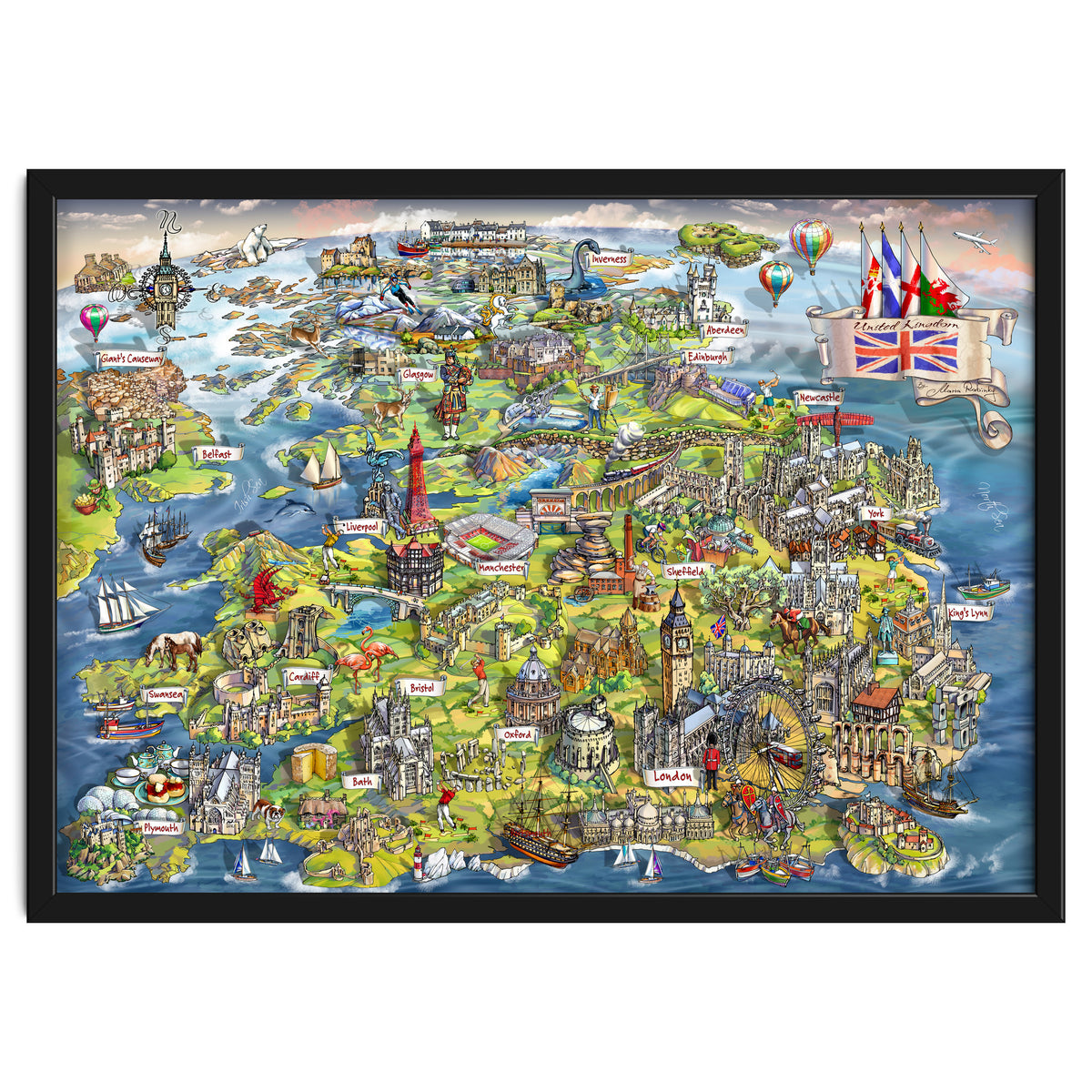 Illustrated Map Of The United Kingdom