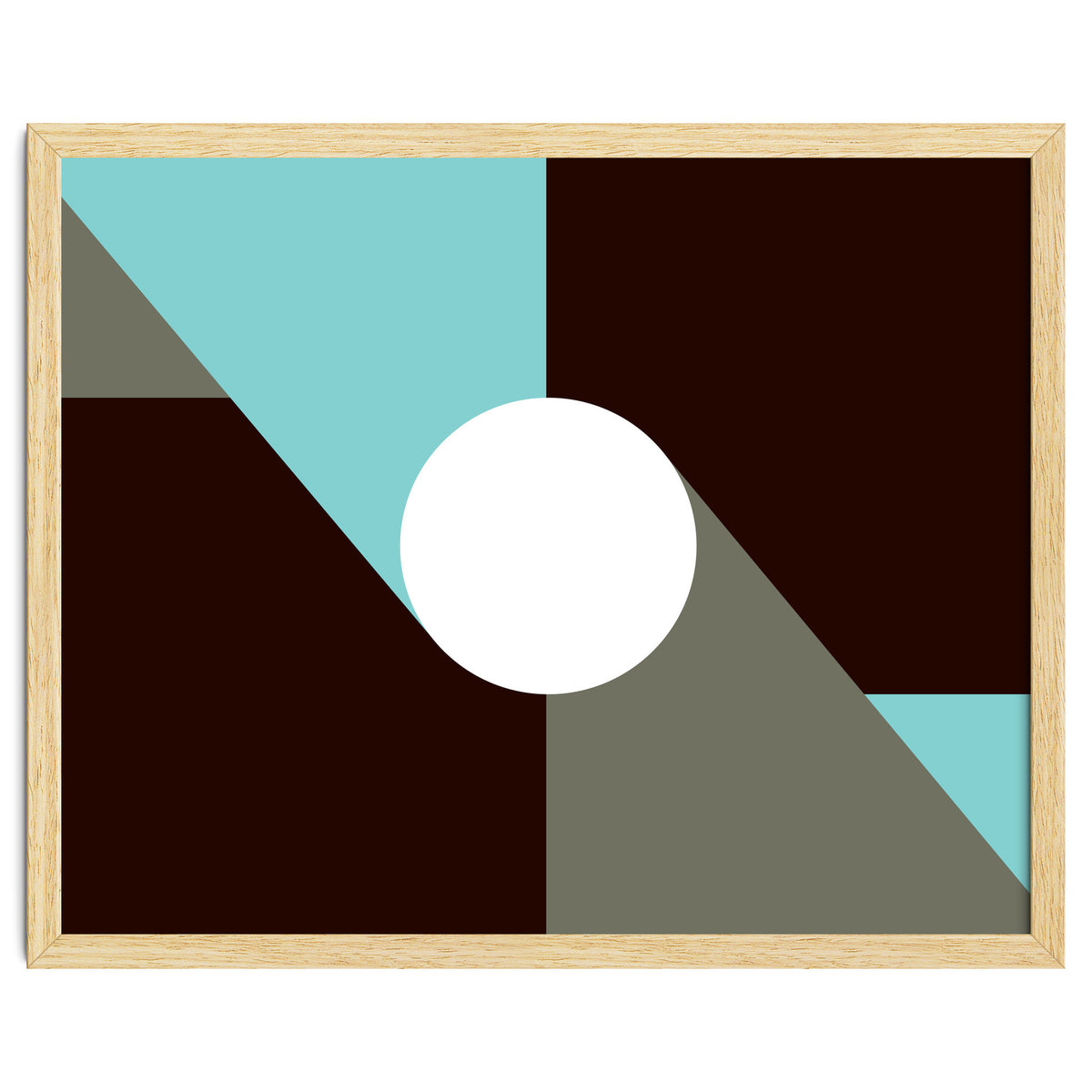 Geometric Shapes No. 29 - baby blue & grey