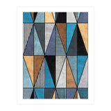 Colorful Concrete Triangles - Blue, Grey, Brown (Print Only) thumbnail