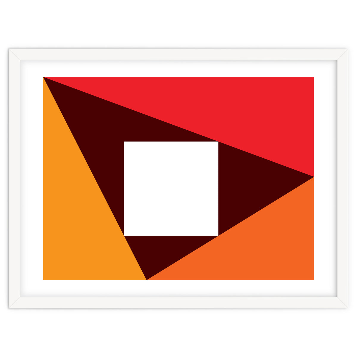 Geometric Shapes No. 23 - red & orange