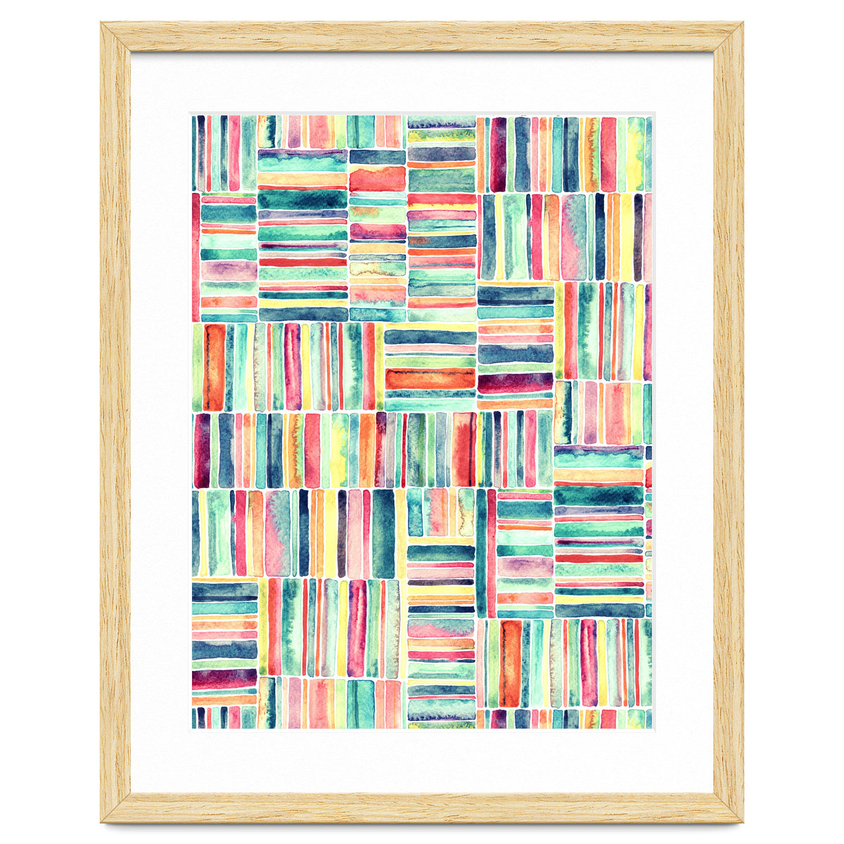 Retro Beach Chair Pastel Watercolor Stripes