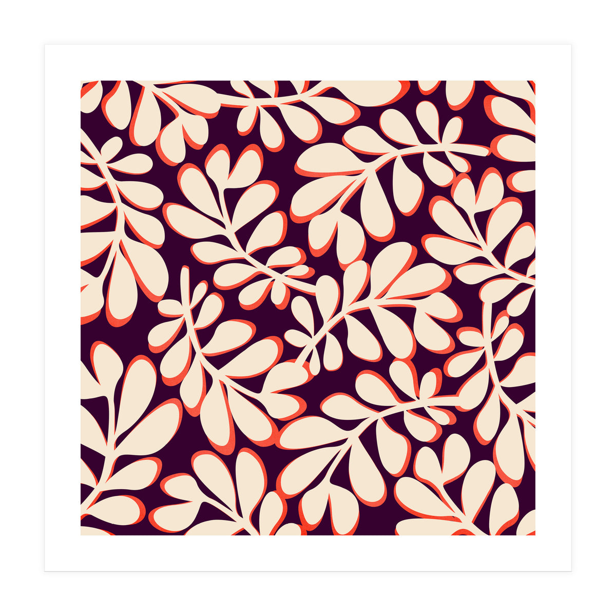 Mid Mod Playful Dark Botanical (Print Only)