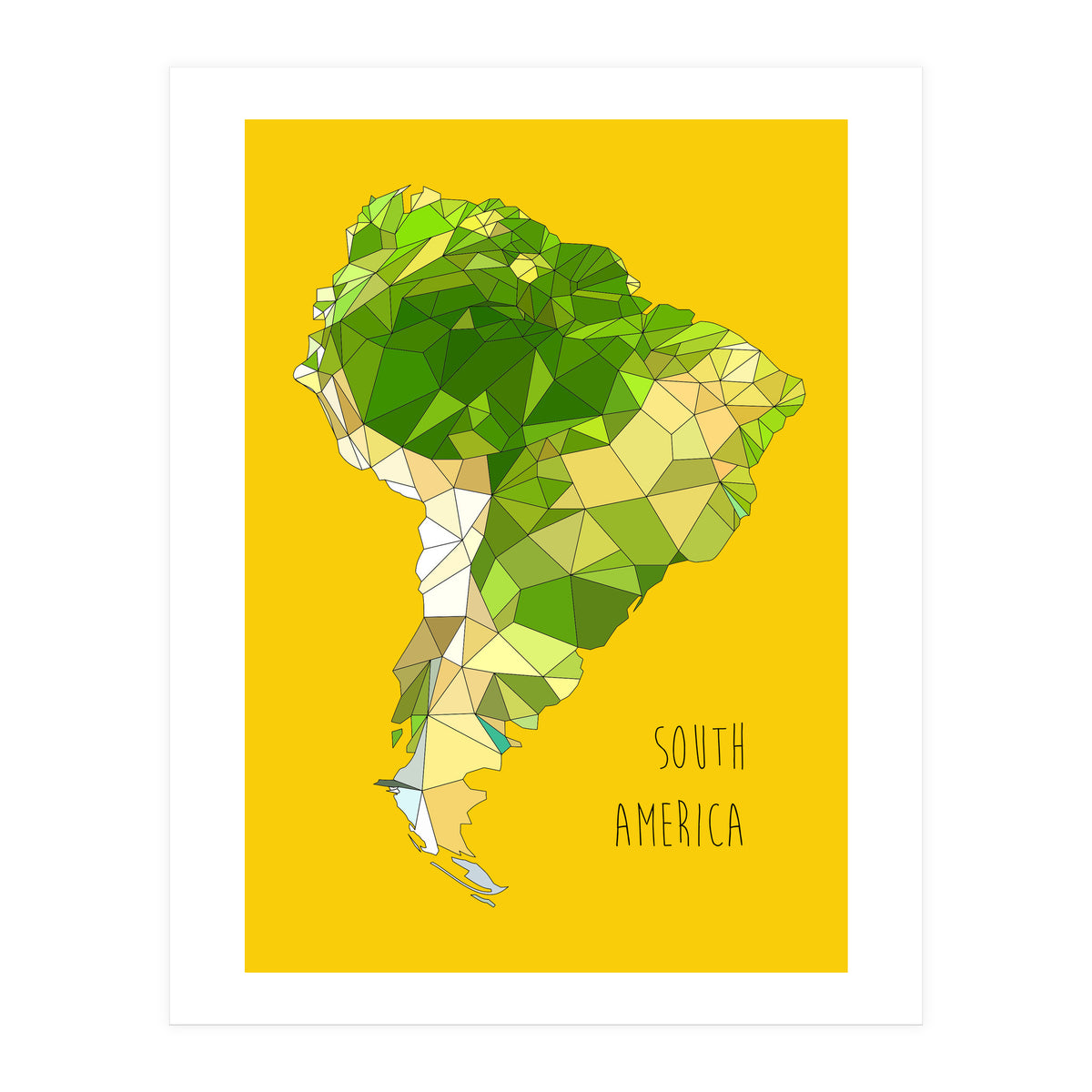 SOUTH AMERICA – Yellow  (Print Only)