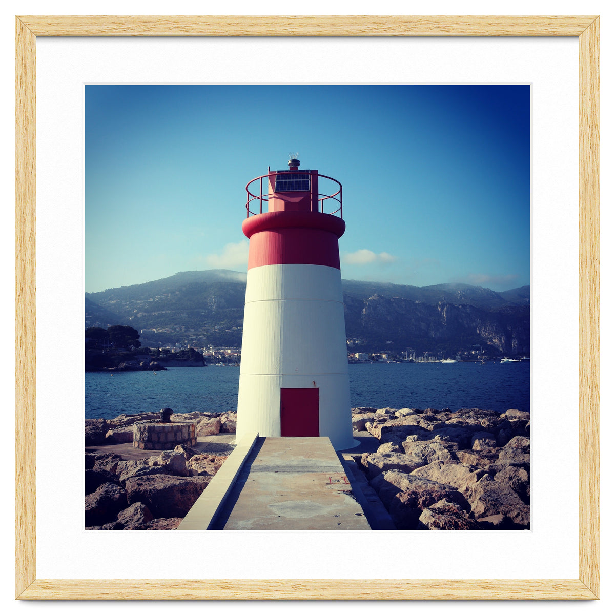 Red and white lighthouse