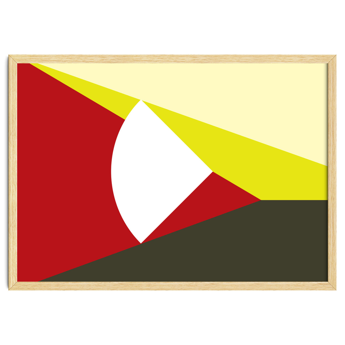 Geometric Shapes No. 13 - red, brown & yellow