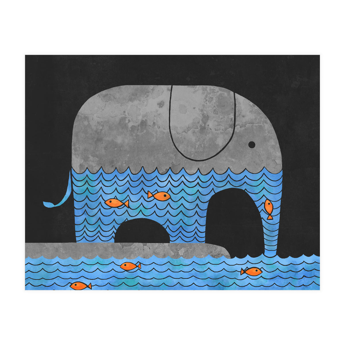 Thirsty Elephant (Print Only)