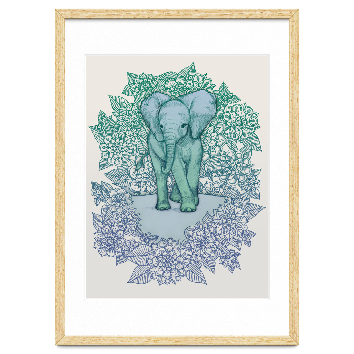 Emerald Elephant in the Lilac Evening