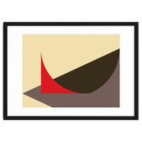 Geometric Shapes No. 6 - brown, beige & red