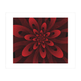 Abstract Digital Modern Red Floral 3D ART (Print Only) thumbnail