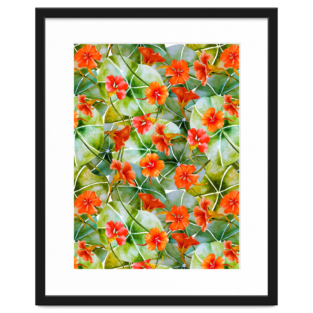 Nasturtiums watercolor 01
