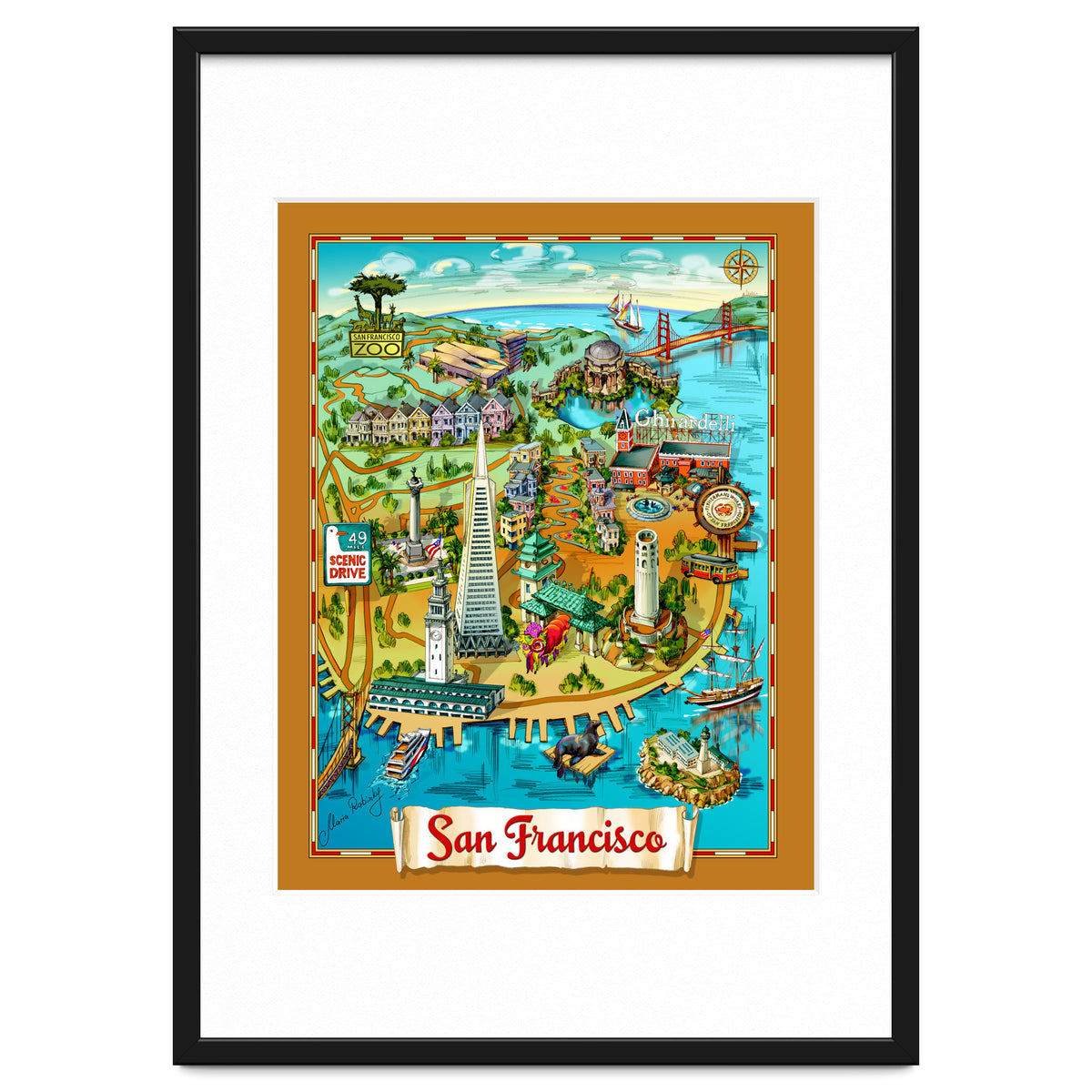 San Francisco Map Illustration