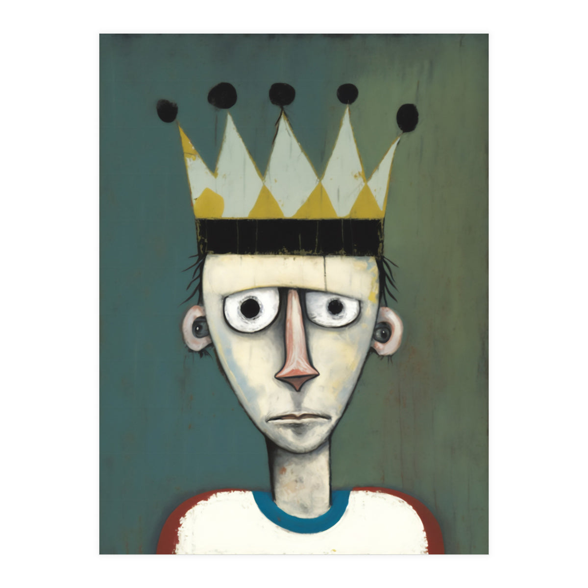 Footballer In A Crown (Print Only)