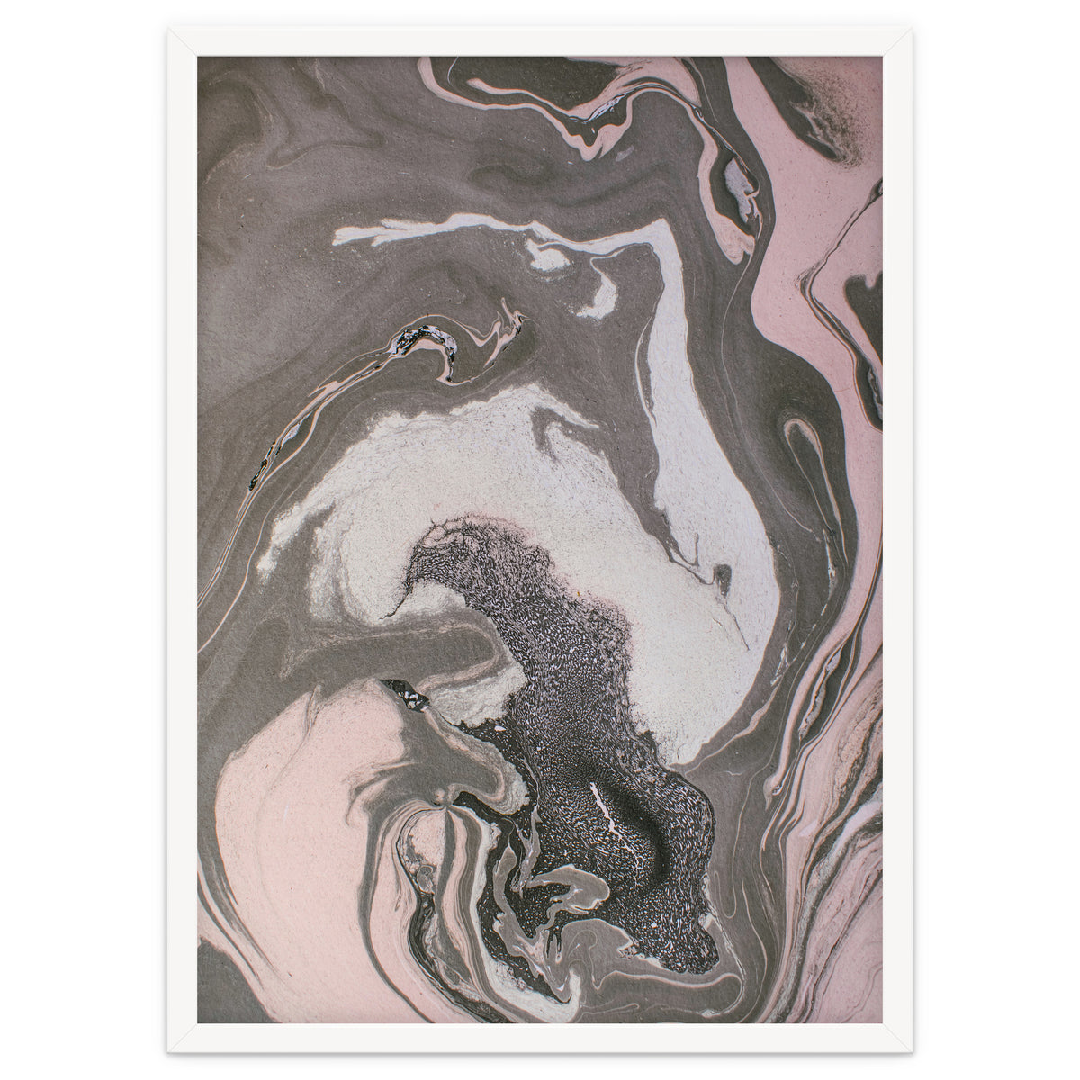 Pink and gray marbled paper