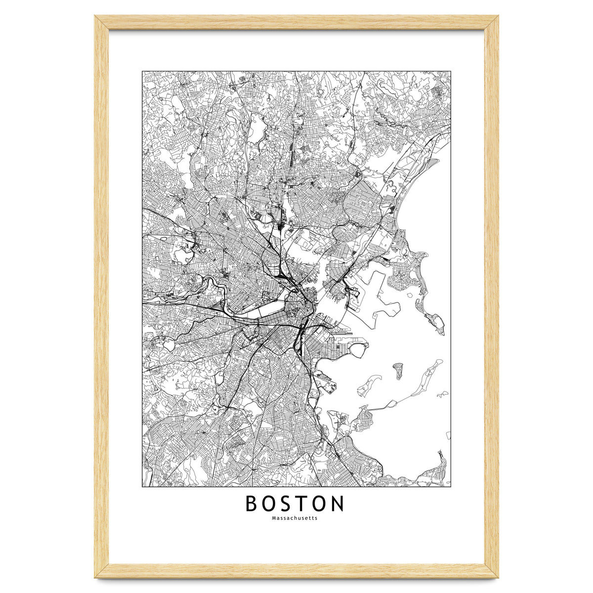 Boston White Map