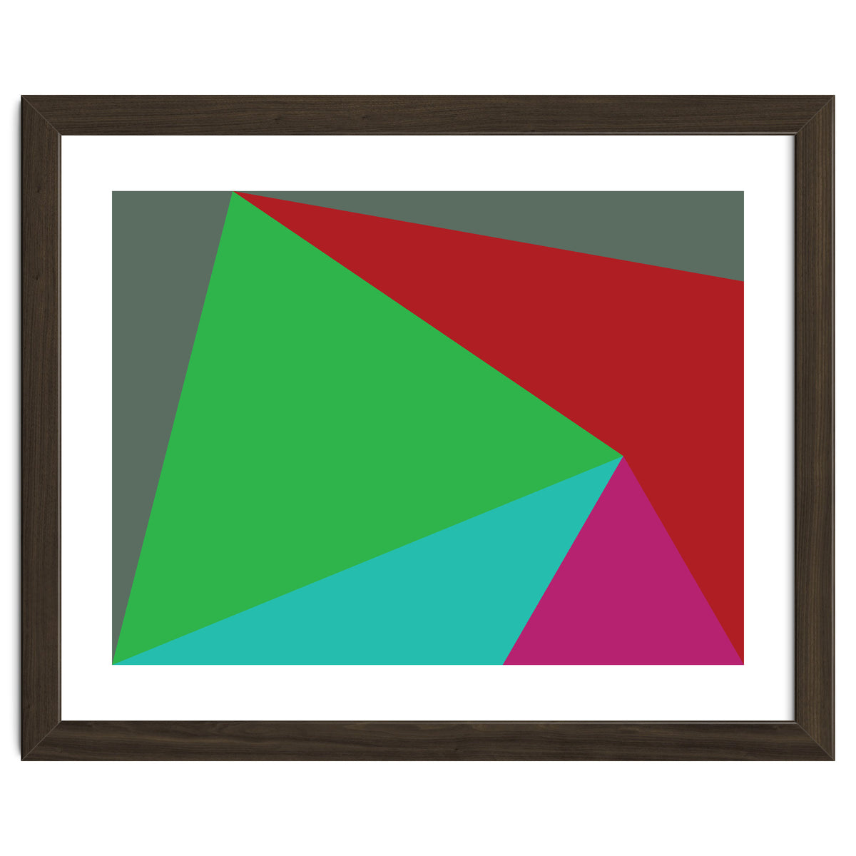 Geometric Shapes No. 19 -  green, magenta & blue