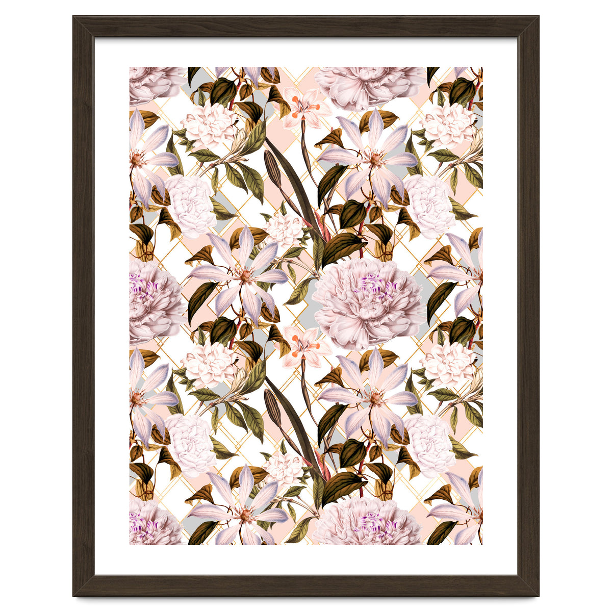 Pink flowering in geometric