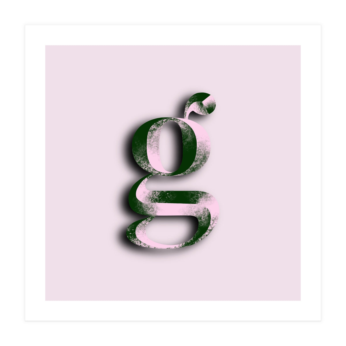 Pink & Green G (Print Only)