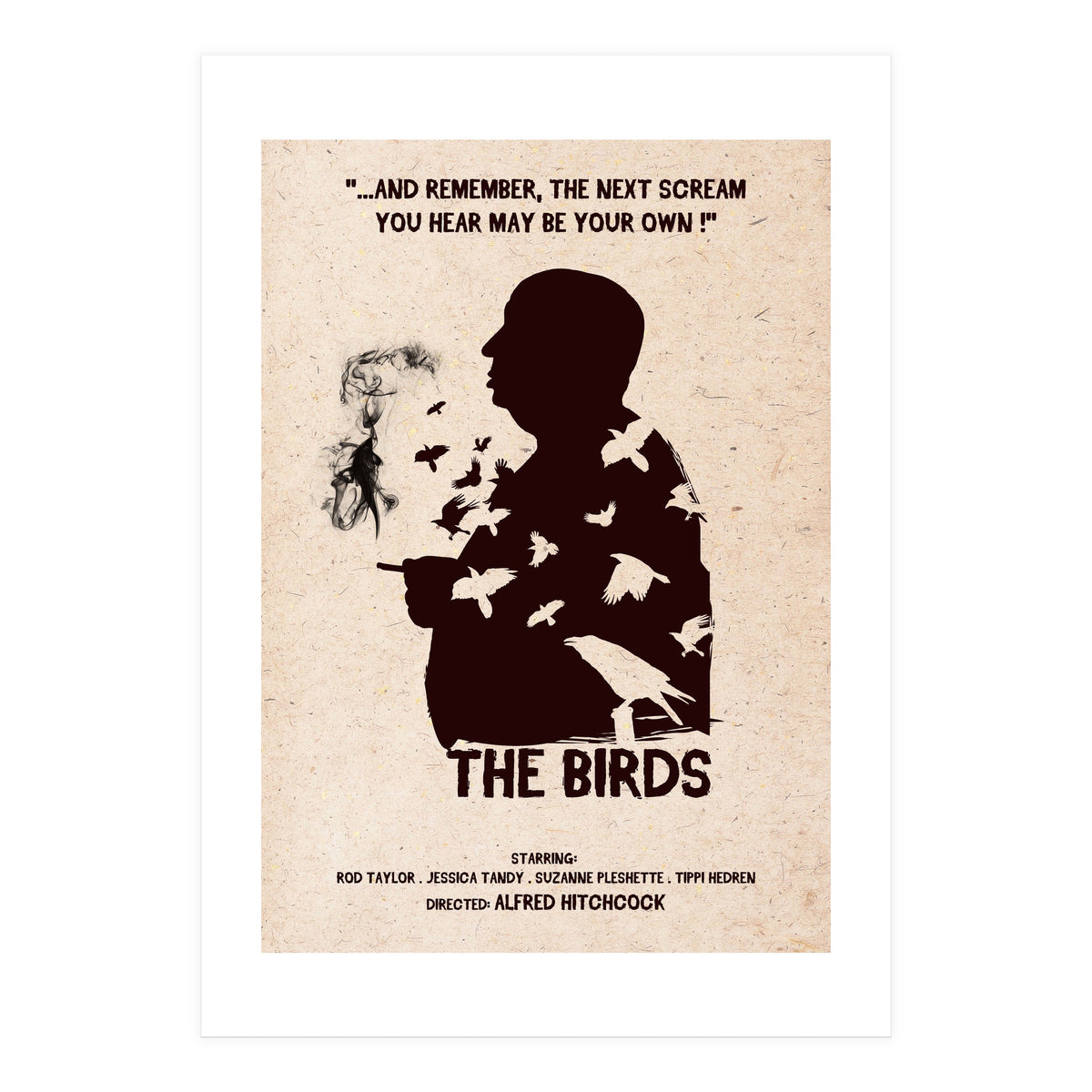 Hitchcock The Birds movie poster (Print Only)